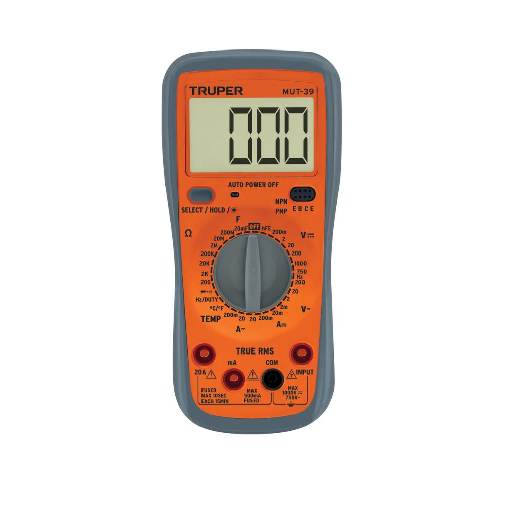 Multitesters Digital Truper 10402 con RMS verdadero