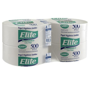 Papel Higienico Elite blanco 500 mts empresarial x 4 rollos