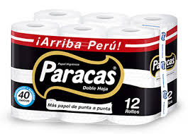 Papel higiénico paracas doble hojas x 12 rollos
