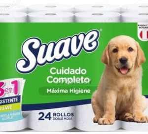 Papel Higienico Suave doble hoja etiqueta verde x 24 rollos