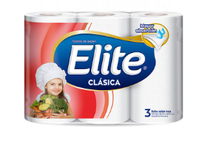 Papel Toalla Elite Clasico 3×8 rollos