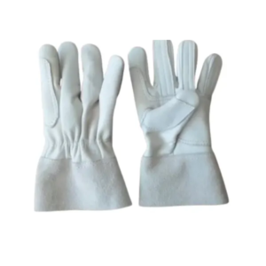 Guante de Cuero Caprino Blanco