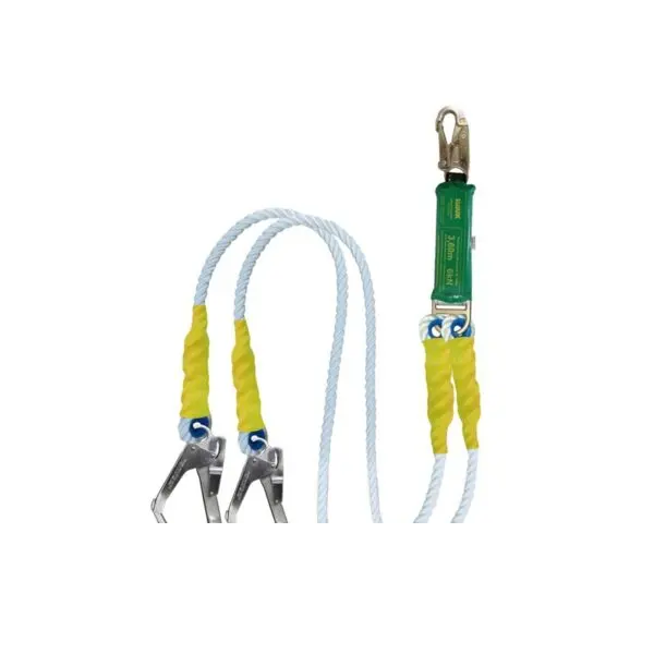 Línea de Conexión con Amortiguador de Caída – 2 Ganchos Grandes + 1 Gancho Chico