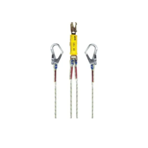 Línea de Conexión Doble con Amortiguador de Caída – 1 Gancho Chico y 2 Ganchos Grandes (Versión 2)