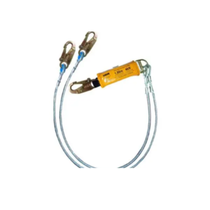 Línea de Conexión Doble con Amortiguador de Caída – 3 Ganchos Chicos