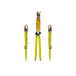 Línea de Conexión Regulable Doble con Amortiguador de Caída Factor 1 – Tres Ganchos de ¾″