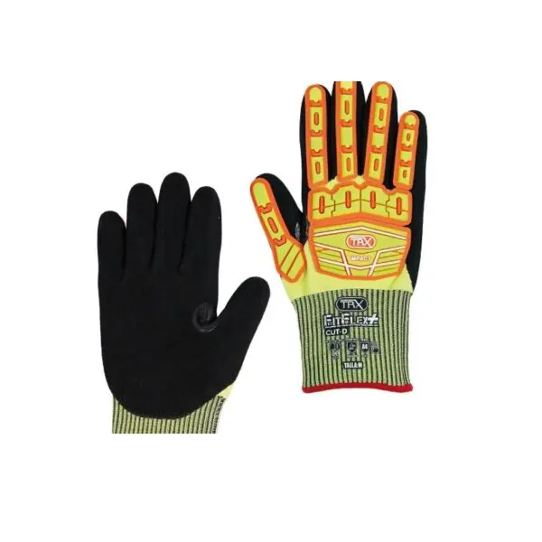 Guante TRX FitFlex EN4X42DP Impact Nitrilo Sandy con Gatillo