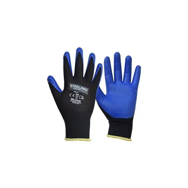 Guantes Multiflex de Nitrilo Foam Blue – STEELPRO