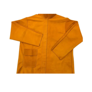 Casaca de Cuero Res Amarillo Cosido con Hilo Kevlar Modelo CSP