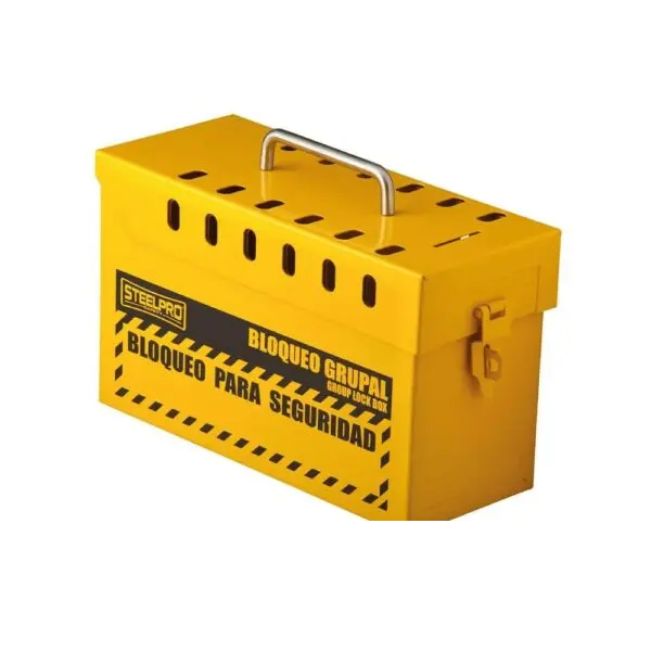 Caja de Bloqueo Grupal Amarilla – STEELPRO