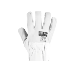 Guante Cuero Driver Blanco