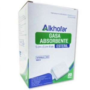 GASA ESTÉRIL 5 X 5 ALKHOFAR CAJA X 20 UNID
