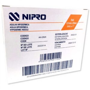 AGUJA 25 X 1 NIPRO CAJA X 100 UNID