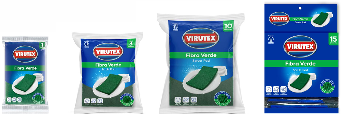 Esponja fibra verde